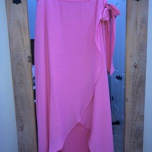 cute pink wrap skirt